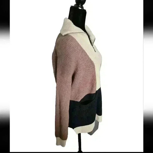 Madewell Womens Glenbrook Half-Zip Pullover Sweater in Colorblock XS - Picture 4 of 12